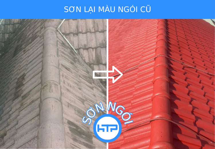 HTP nhận sơn lại theo màu ngói cũ mà Quý Khách hàng yêu thích