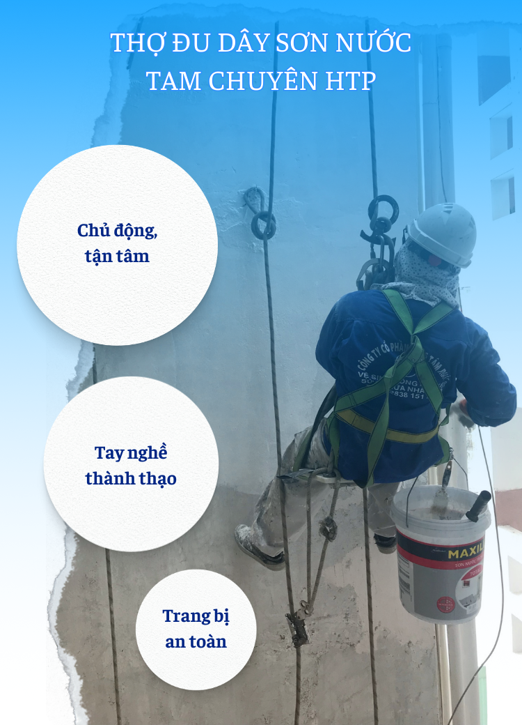Thợ đu dây sơn nước HTP đảm bảo đạt chuẩn khi hành nghề