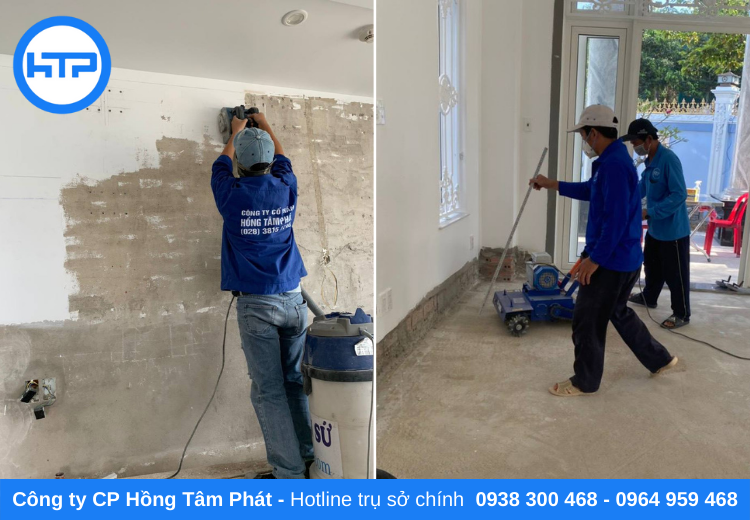 Làm chuẩn công tác tô tường hoặc cán nền ngay từ đầu để tránh hao hụt keo khi lát nền