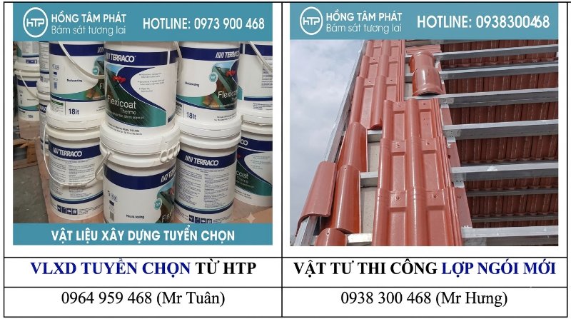 Cam kết độ bền vững dài lâu khi Lợp mái ngói mới chuyên nghiệp cùng HTP.