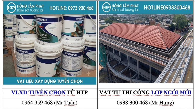Lợp mái ngói mới chuyên nghiệp mang lại diện mạo sang trọng và đẳng cấp.