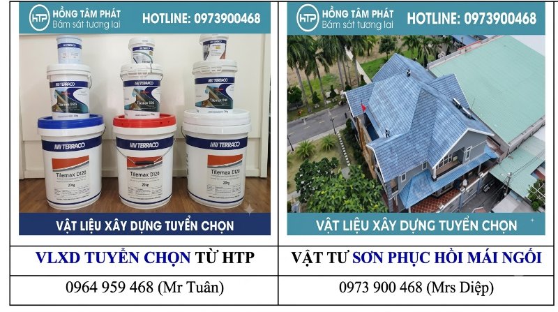 Dịch vụ Sơn terraco phục hồi mái ngói cũ chất lượng cao tại tổng kho.