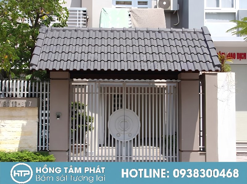 Dịch vụ Lợp Ngói Cổng đẹp sang trọng của công ty Hồng Tâm Phát.