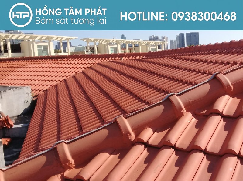 Hướng dẫn Quy trình thi công ngói úp nóc bằng vữa chuyên dụng kết dính.