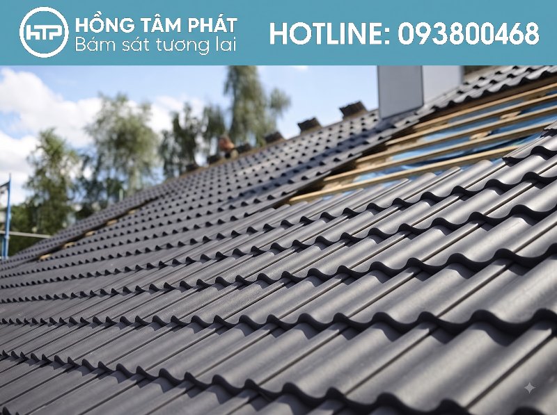 Hồng Tâm Phát ứng dụng Cách Lợp Ngói Sóng chống tạt nước mùa mưa.