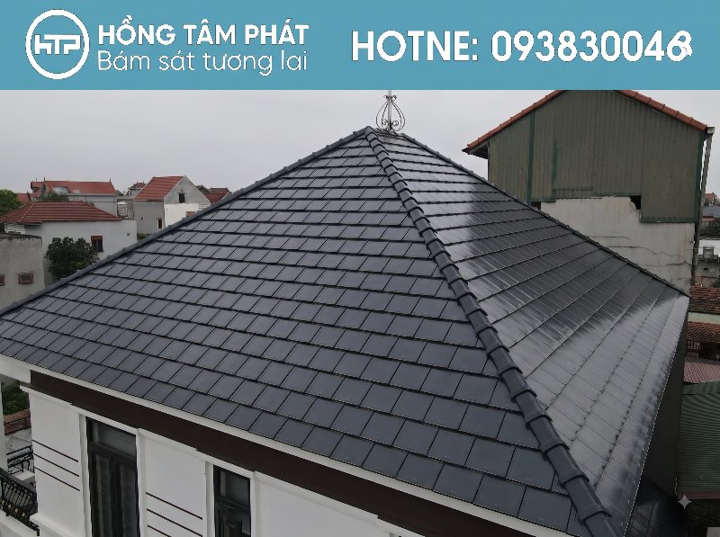 Tìm hiểu Cách Lợp Ngói Phẳng giúp mái nhà biệt thự vuông vức đẹp mắt.