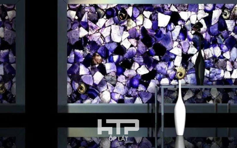 Gạch xuyên sáng Gemstone sắc tím huyền bí