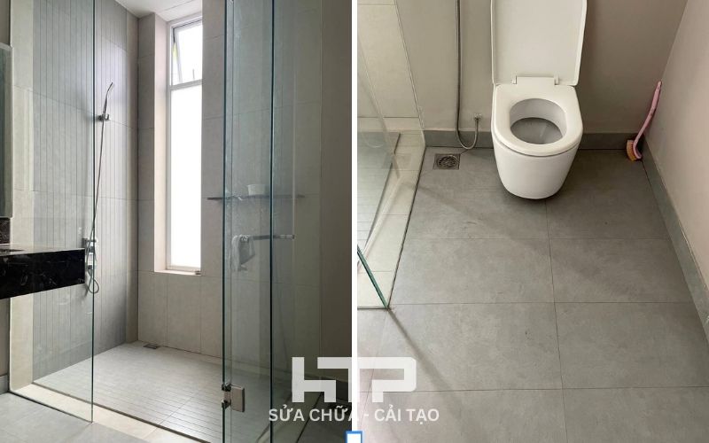 Phòng WC sau khi được cải tạo thể hiện phong thái sảng khoái và năng lượng hơn