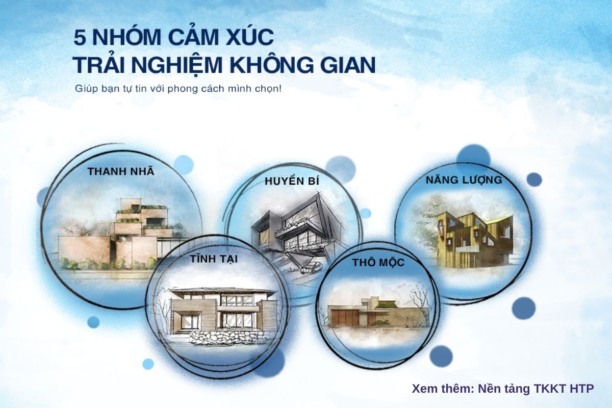 5 nhóm cảm xúc trải nghiệm không gian trong phong cách HTP