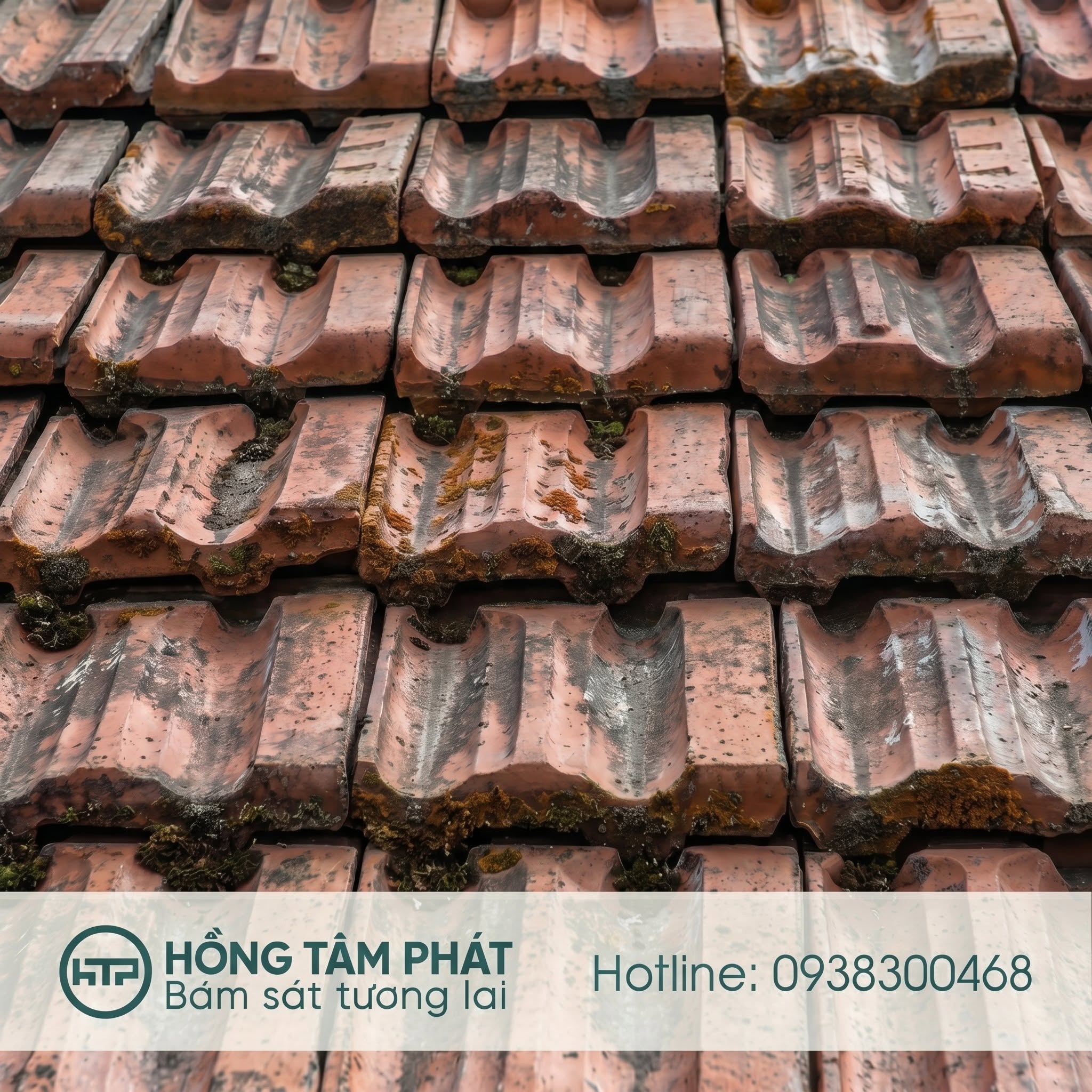 Rong rêu tích tụ lâu ngày trên mái ngói không chỉ làm mất thẩm mỹ mà còn giữ ẩm, gây xuống cấp bề mặt ngói, tăng nguy cơ nứt vỡ, thấm dột và làm giảm tuổi thọ công trình.