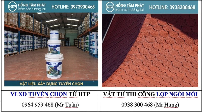 Bảo hành lâu dài chất lượng kỹ thuật Lợp mái ngói mới chuyên nghiệp HTP.