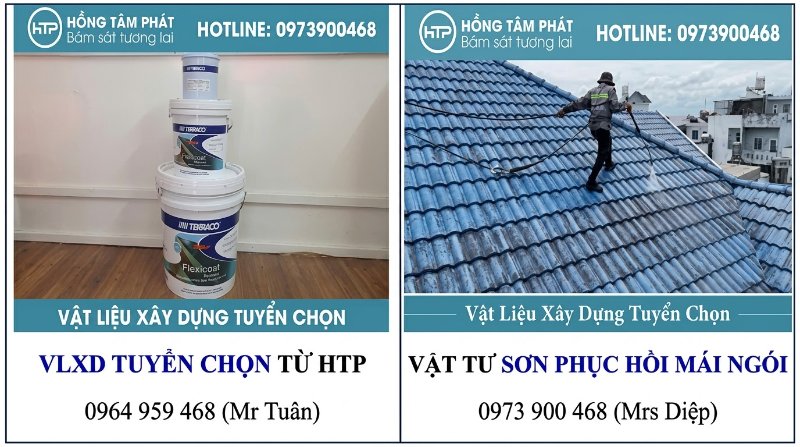 Hình ảnh thực tế dự án Sơn terraco phục hồi mái ngói cũ đẹp không tì vết.
