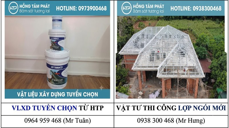 HTP tự hào là đơn vị Lợp mái ngói mới chuyên nghiệp được tin tưởng số một.