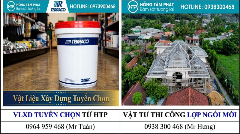 Báo giá trọn gói hạng mục Lợp mái ngói mới chuyên nghiệp không phát sinh.