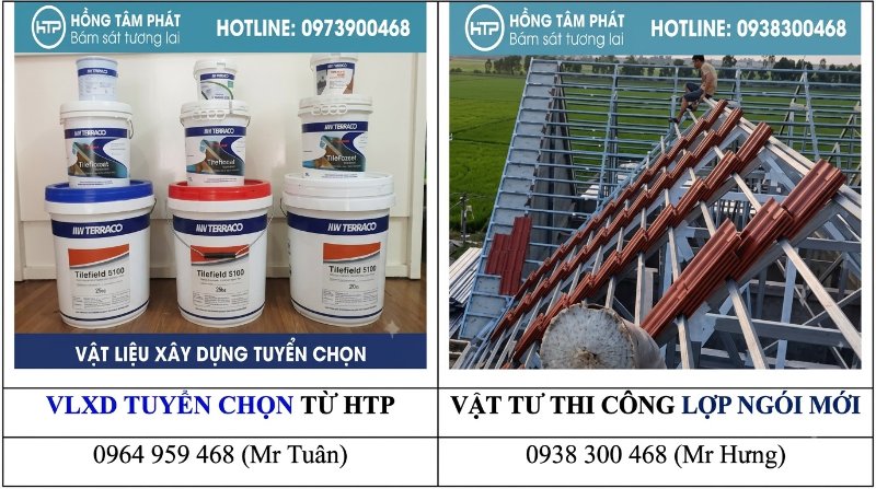 Gia chủ hoàn toàn an tâm khi giao khoán Lợp mái ngói mới chuyên nghiệp.