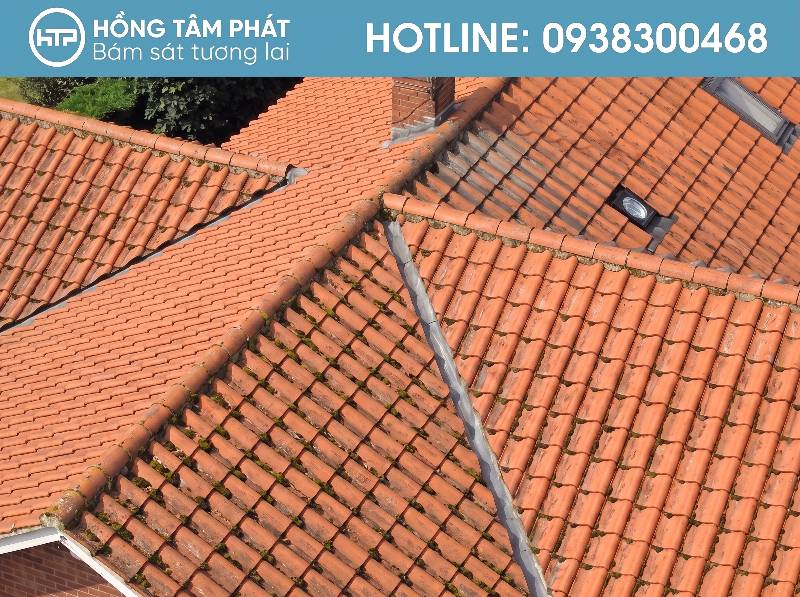 Mái ngói đỏ tươi tôn lên vẻ đẹp truyền thống của ngôi nhà Việt.