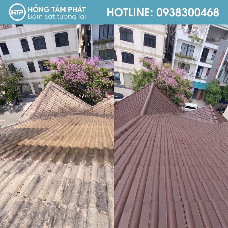 Cam kết độ bền màu vượt trội khi chọn CHUYÊN GIA PHỤC HỒI MÁI NGÓI từ công ty HTP.