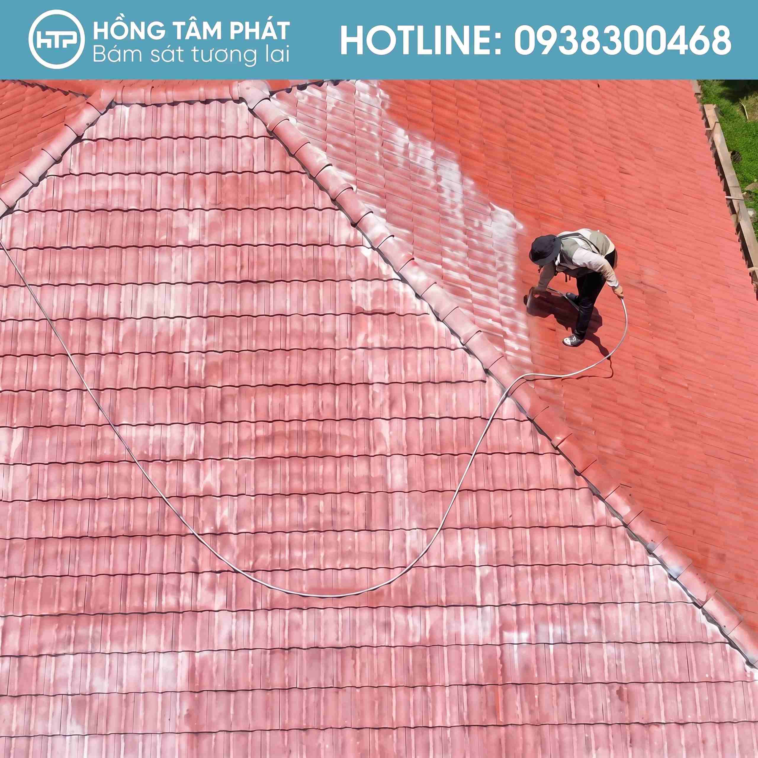 Nhờ dịch vụ của HTP, phần mái biệt thự có khả năng chống nóng tốt.