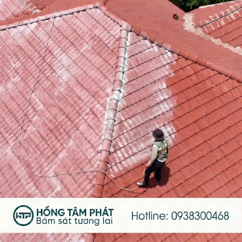Cam kết độ bền khi Thi Công Sơn Mái Ngói Tại Bình Dương bằng dòng sơn cao cấp.