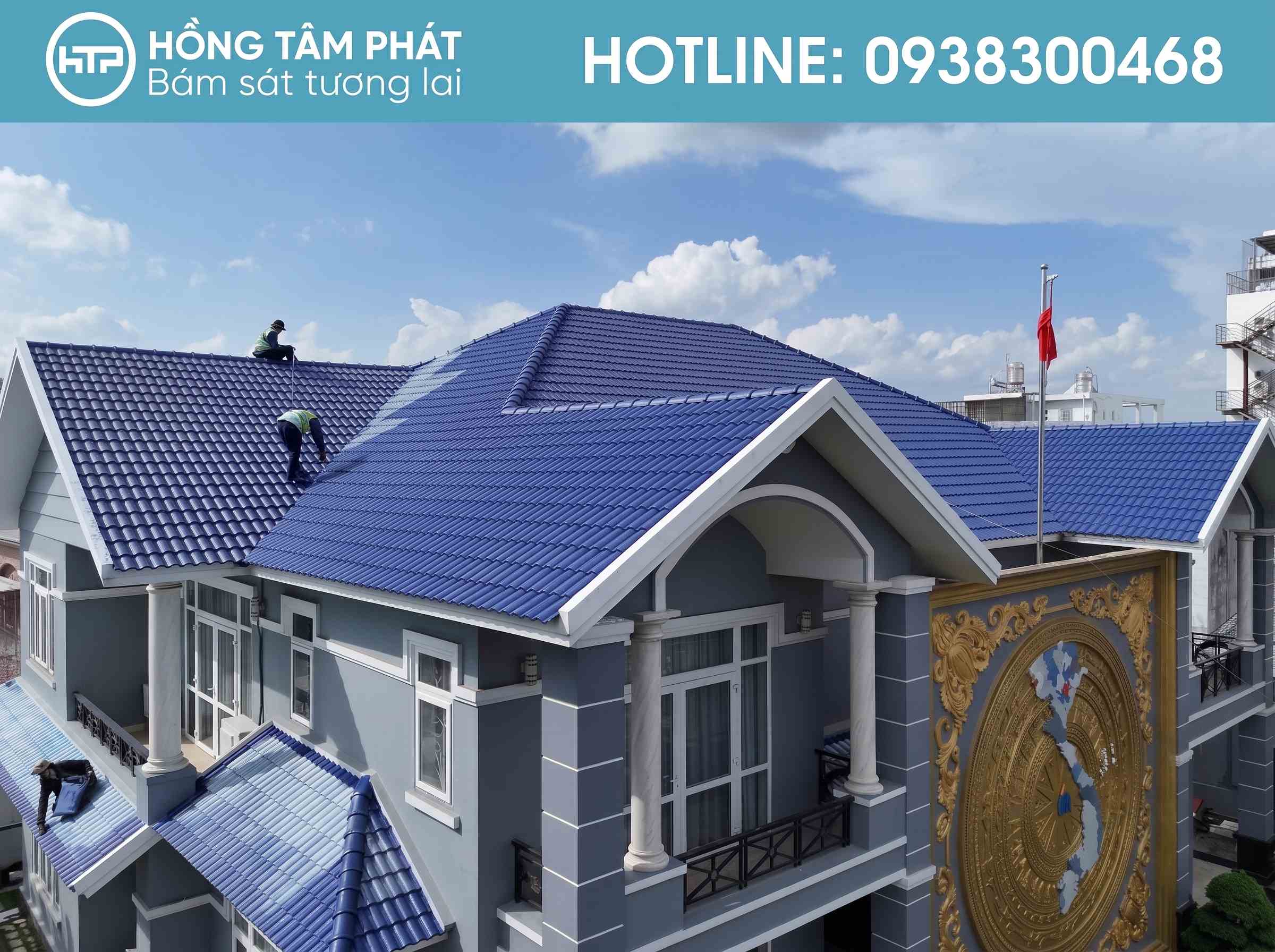 Việc sơn màu lớp 2 tạo nên độ bền màng sơn tối ưu trước thời tiết.