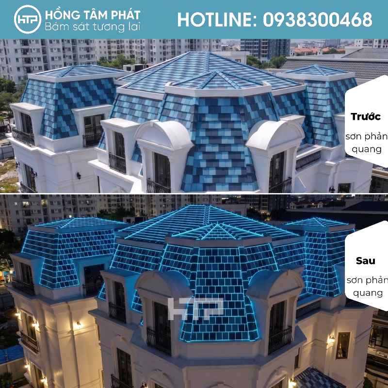 Các tông màu trong bảng màu sơn mái ngói đẹp 2026 rất sang trọng.