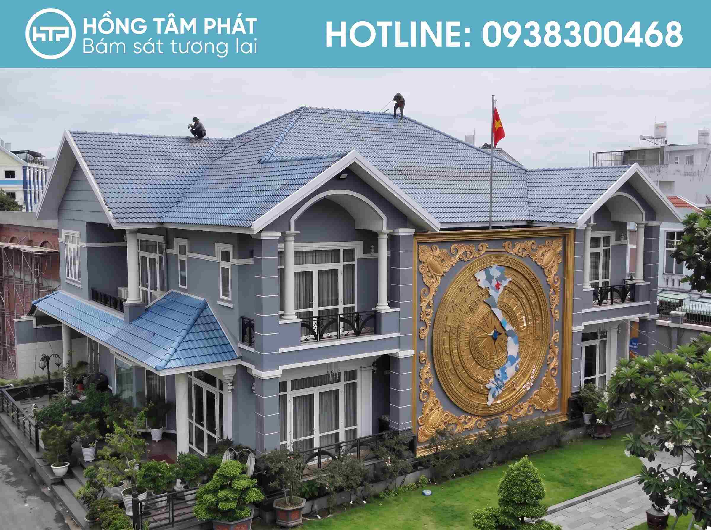 Đội thợ chuyên sơn mái ngói biệt thự quận 12 thi công vô cùng uy tín.