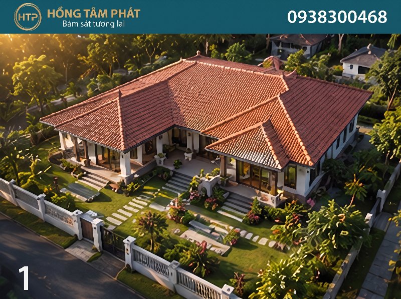 Chăm chút cho mặt tiền thứ năm của biệt thự bằng giải pháp sơn ngói mới.