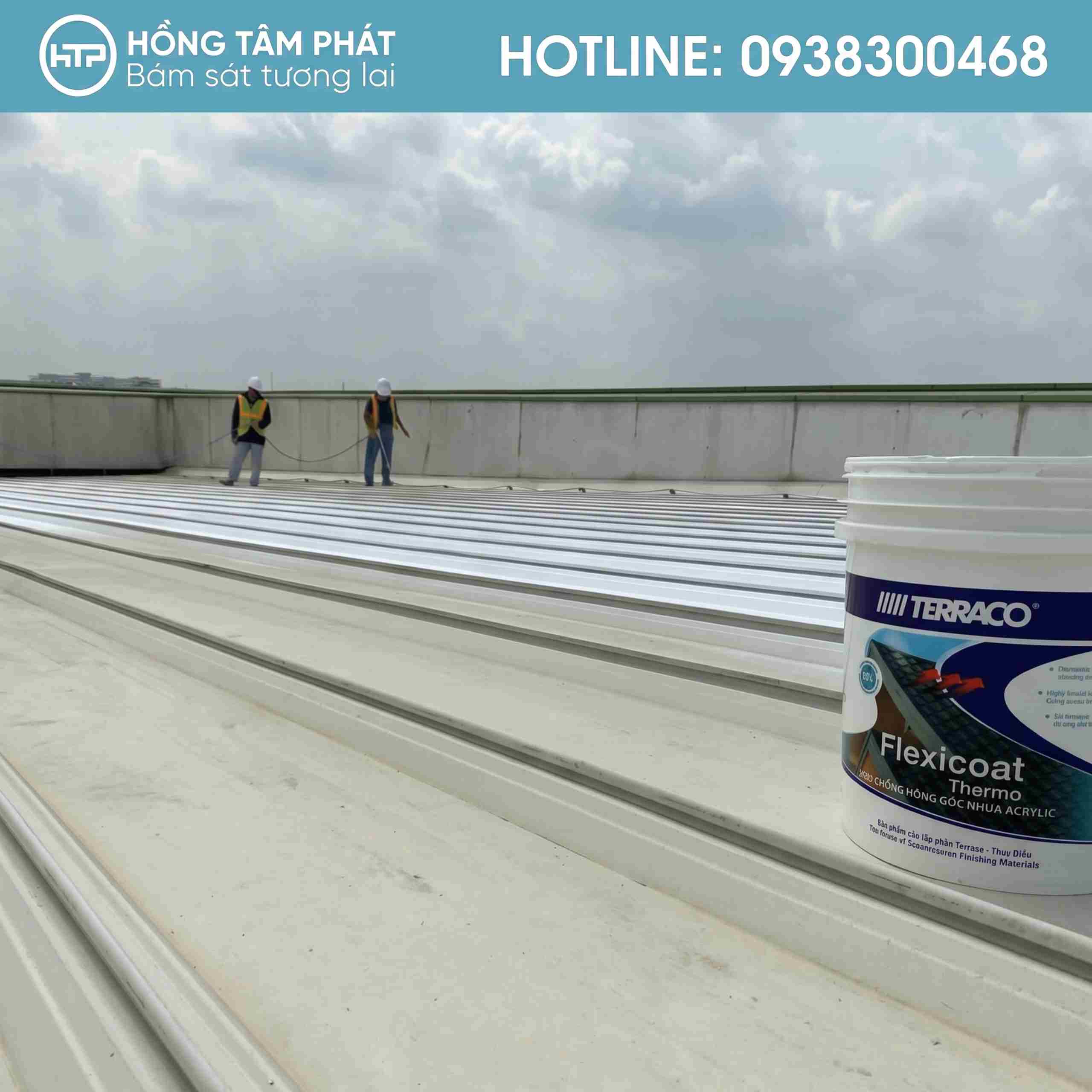 Terraco Flexicoat Thermo sơn phản nhiệt chính hãng Thụy Điển, HTP sử dụng cho toàn bộ công trình sơn tôn nhà xưởng