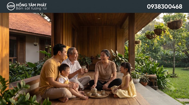 Hình ảnh công trình hoàn mỹ thể hiện trọn vẹn triết lý ngôi nhà sống