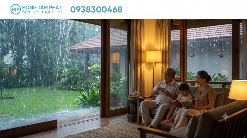 Ứng dụng triết lý ngôi nhà sống vào từng nét thiết kế biệt thự hiện đại.