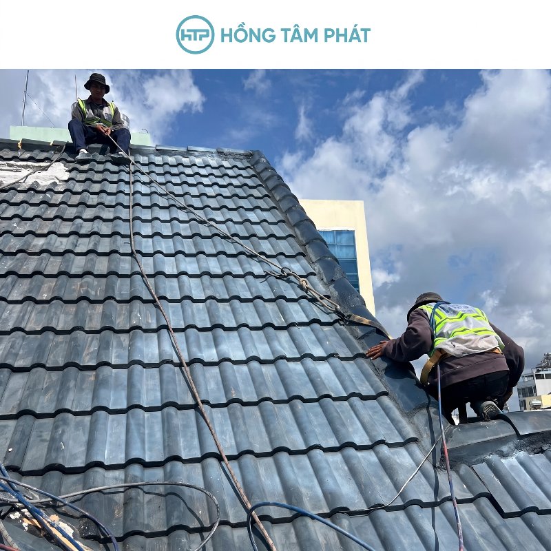 Thực hiện bảo dưỡng mái ngói trước mùa mưa bão là điều rất cần thiết.