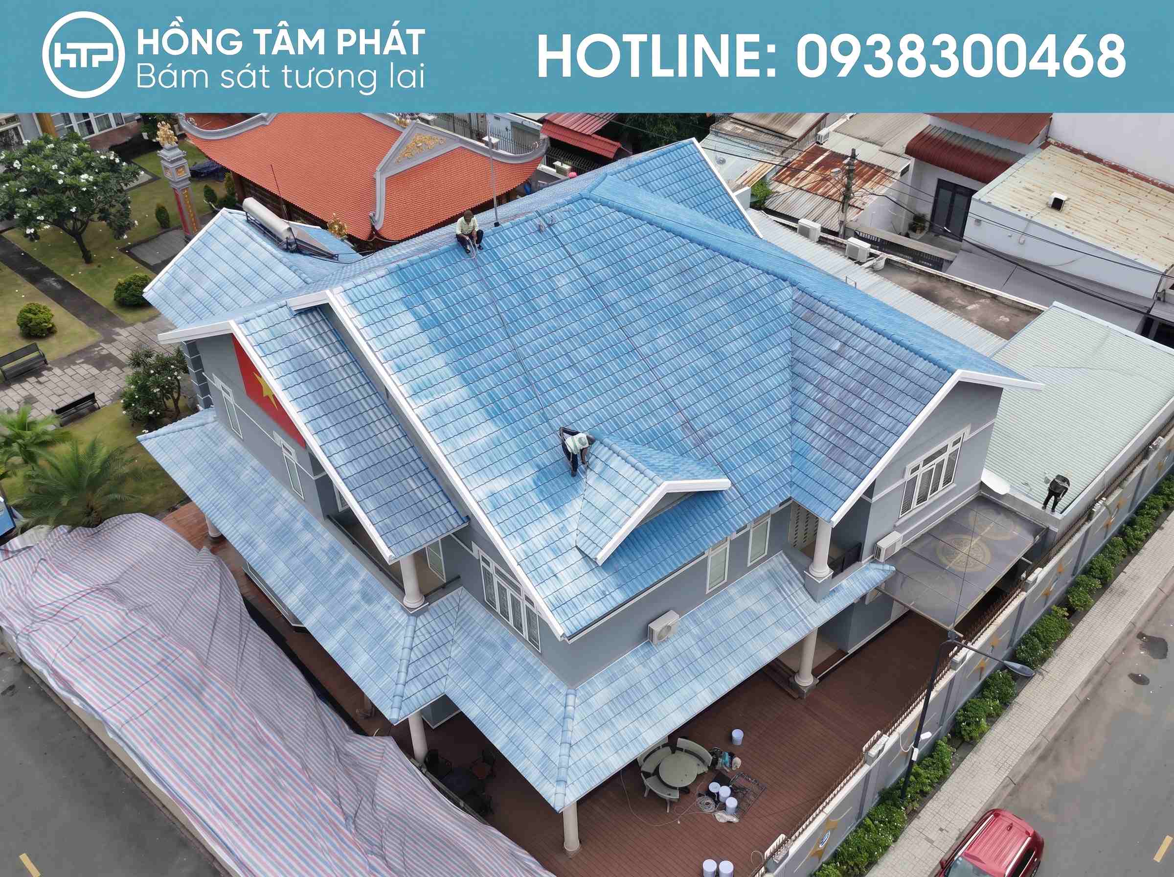 hợ thực hiện sơn lót mái ngói kỹ càng để tăng độ bền cho màng sơn.