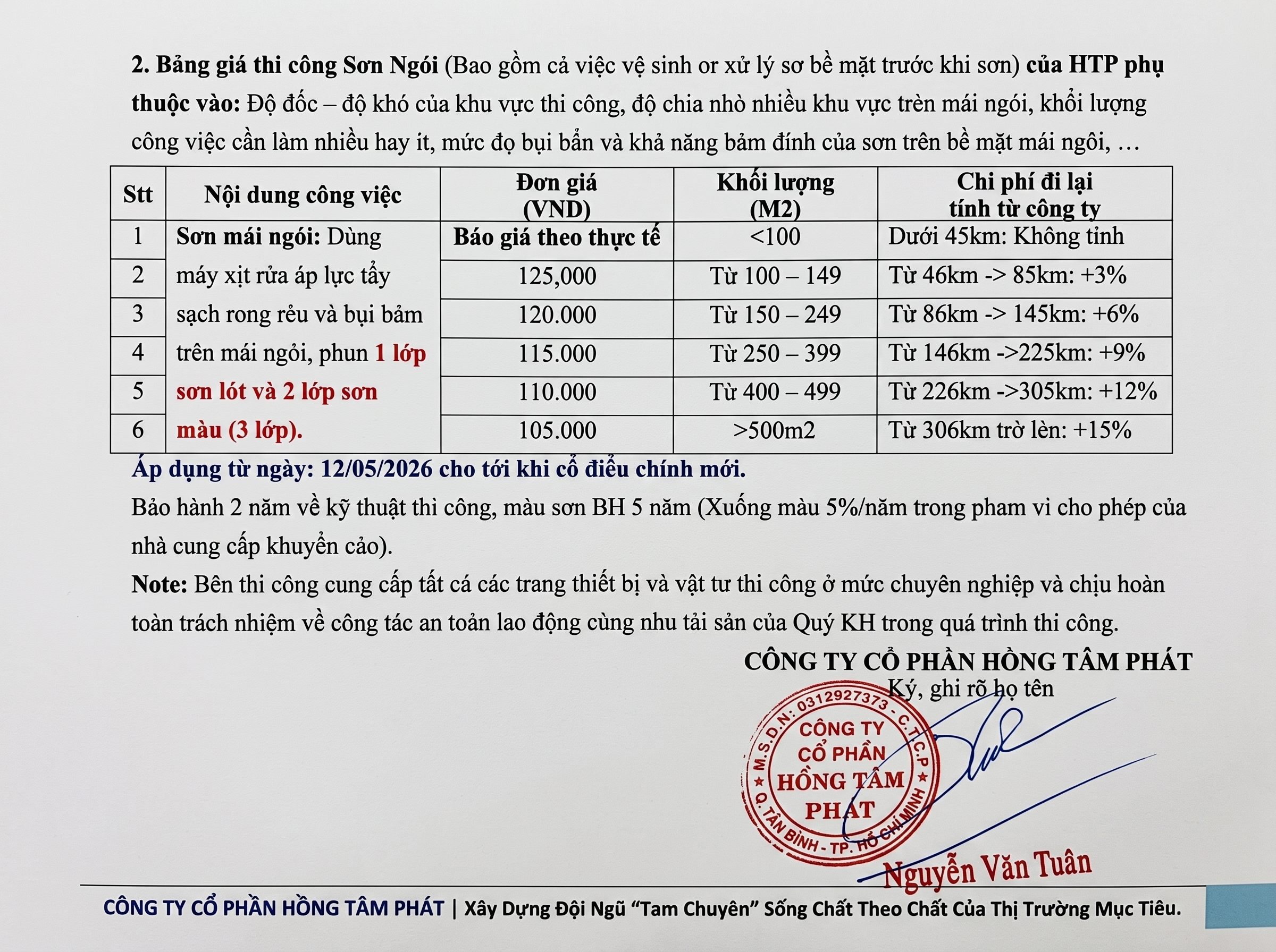Tham khảo Bảng Giá Sơn Mái Ngói biệt thự chuyên nghiệp với nhiều ưu đãi.