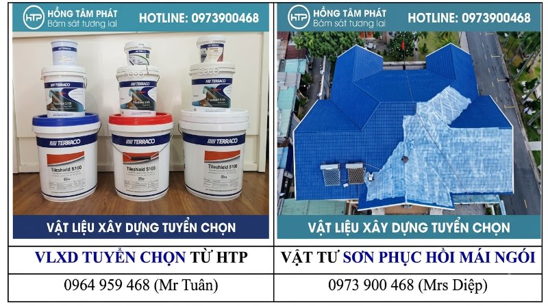 Giải pháp kinh tế và hiệu quả nhất là Sơn terraco phục hồi mái ngói cũ HTP.