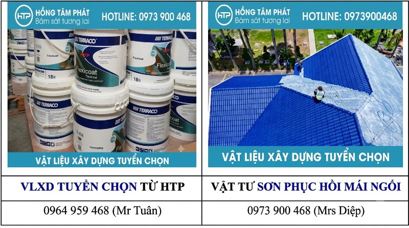Cải tạo diện mạo kiến trúc tổng thể bằng Sơn terraco phục hồi mái ngói cũ.