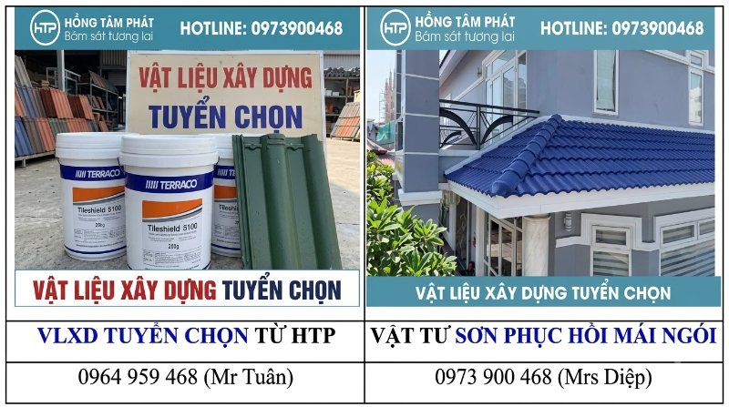 Xử lý triệt để hiện tượng rêu mốc khi Sơn terraco phục hồi mái ngói cũ.