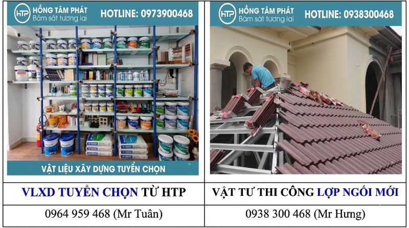 HTP cam kết mang lại sự hài lòng tuyệt đối khi Lợp mái ngói mới chuyên nghiệp.