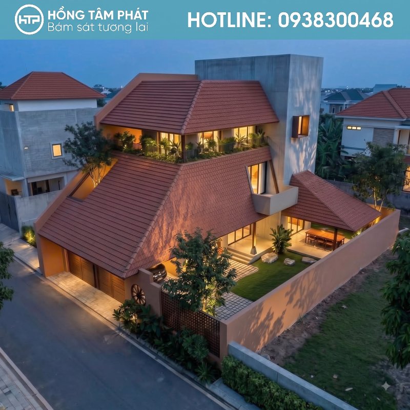 Xu hướng phối màu mái ngói mới nhất hợp với nhiều kiểu nhà.