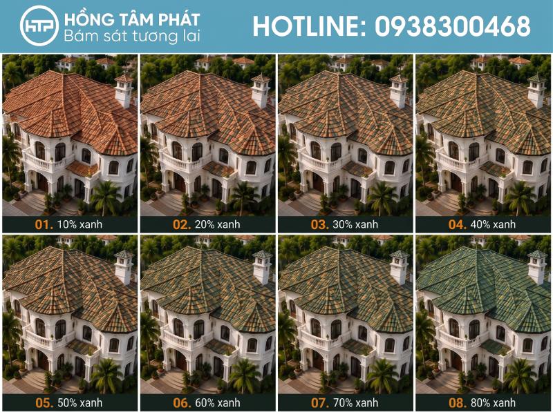 Xu hướng phối màu mái ngói biệt thự 2026 hướng tới sự tối giản.