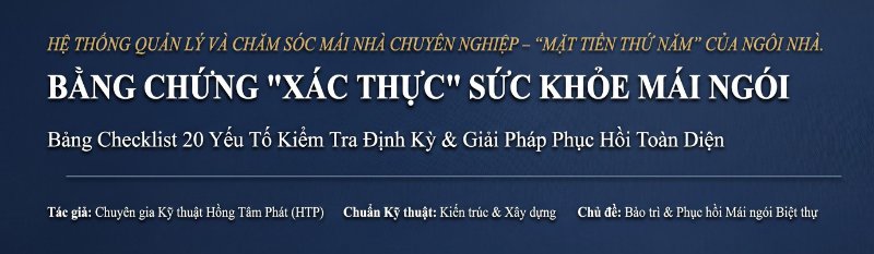 Phương án: Giá trị - Hữu dụng - Chi phí tối ưu: Hạn chế tối đa công tác sửa chữa và mái nhà bền vững hơn.