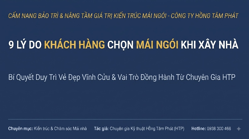 Hồng Tâm Phát tư vấn cách Chọn Mái Ngói phù hợp với thiết kế biệt thự.