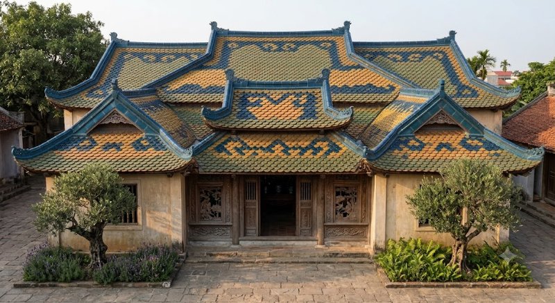 Kỹ thuật Phục Hồi Ngói Mũi Hài giúp gia cố mái nhà thêm vững chãi, chắc chắn.