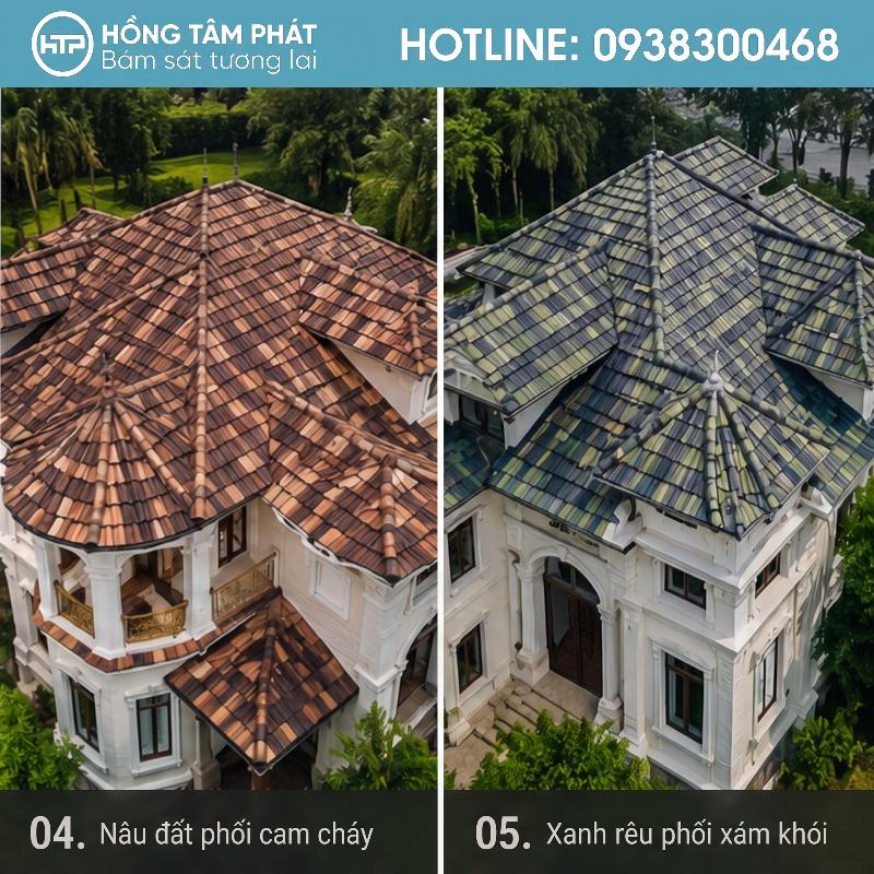 Áp dụng xu hướng phối màu mái ngói biệt thự 2026 cho công trình.