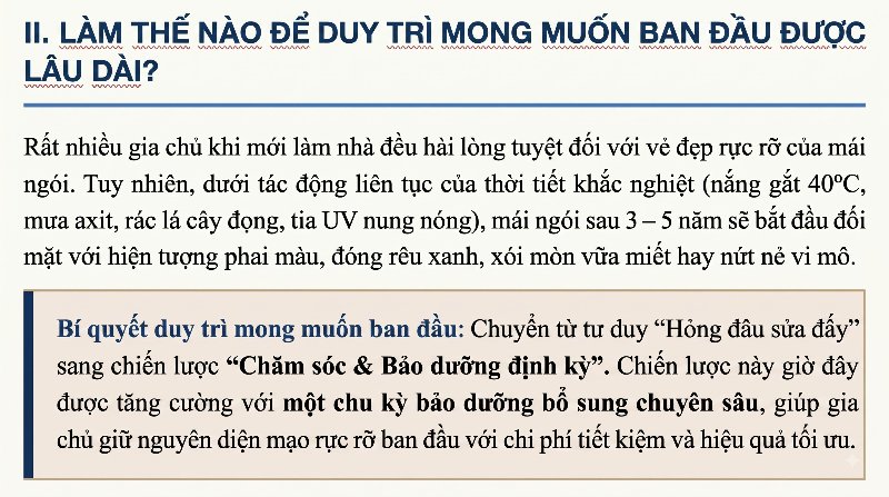 Kinh nghiệm Chọn Mái Ngói chất lượng cao giúp ngôi nhà bền vững dài lâu.