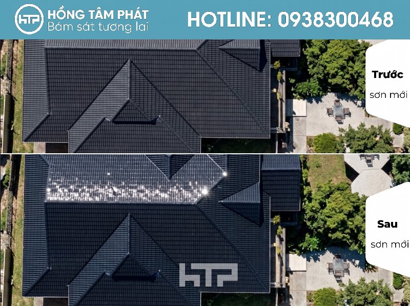 Mái ngói biệt thự đẹp khu Camellia Villa Nam Long luôn bền màu lâu.