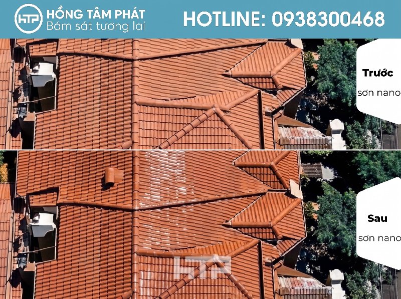 Mái ngói biệt thự đẹp khu Him Lam Tân Hưng mang lại không gian mát.