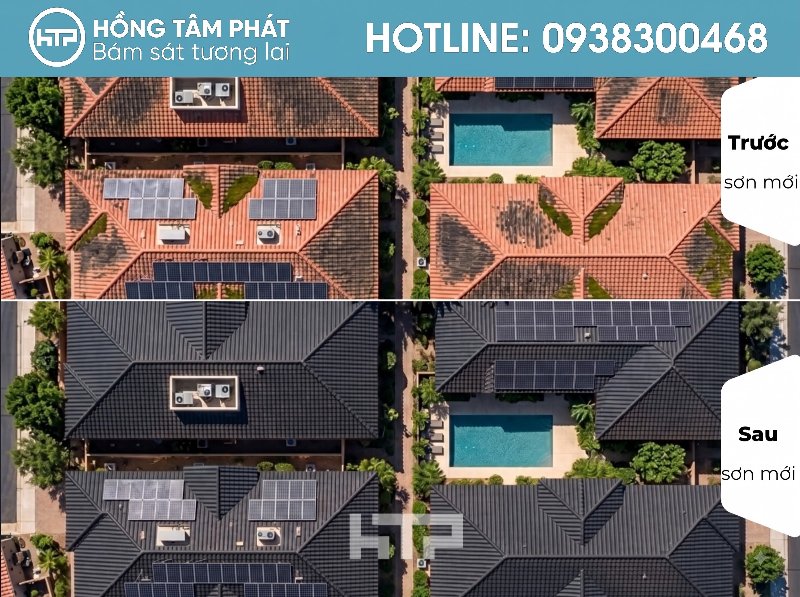 Mái ngói Thự Đẹp Khu Chateau Phú Mỹ Hưng đạt tiêu chuẩn thẩm mỹ cao.
