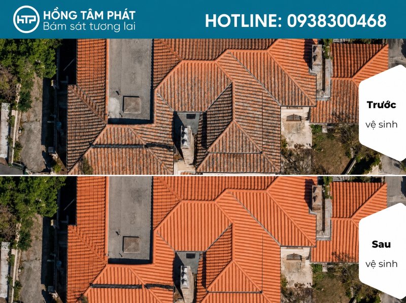 Hoàn thành thi công mái ngói biệt thự đẹp khu Verosa Park (Khang Điền).