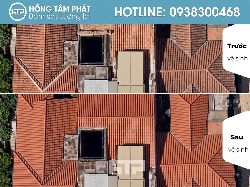 Mái ngói biệt thự đẹp khu Camellia Villa Nam Long chống nóng tối ưu.