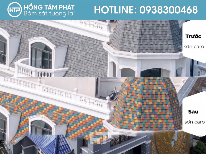 Điểm nhấn nổi bật là mái ngói biệt thự đẹp khu Victoria Village.